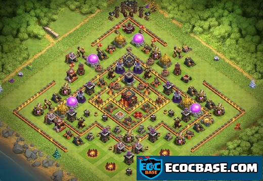#0401 Proteger Elixir Oscuro Ayuntm=amiento 10, Farming Base Layout for TH10