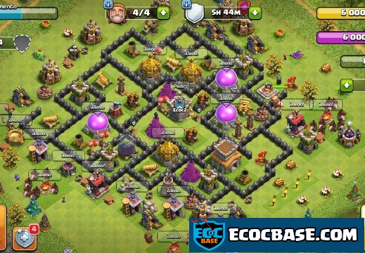 #1036 Protect Gold and Elixir Base Layout TH8, Proteger Oro y Elixir