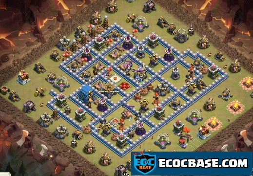 #1184 Competitive War Base Layout for TH12, Diseño PRO Guerra Ayuntamiento 12