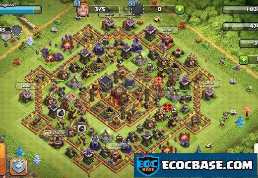 #1295 Pushing and Farming Base Layout for TH10, Proteger Elixir Oscuro y Subir Trofeos