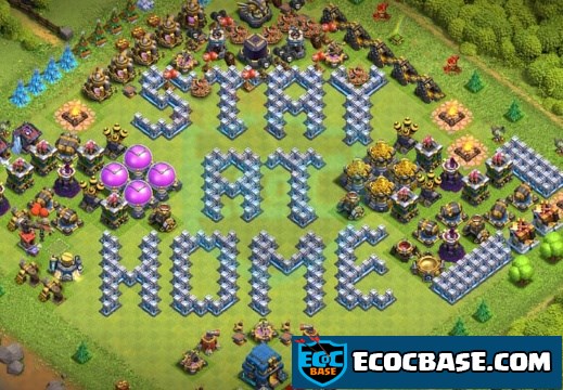 #1443 Fan Art: Stay at Home Base Layout for TH12, CODVID19 Coronavirus