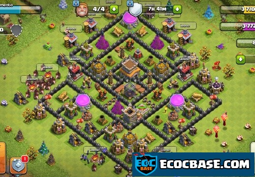 #1525 Farming Base Layout RG8, Proteger Elixir Oscuro TH8 Layout